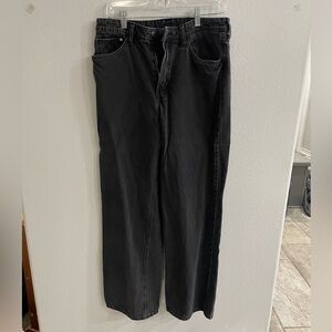 H&M faded black straight leg jeans.